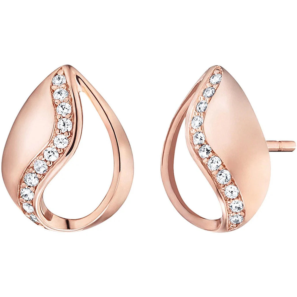 ENGELSRUFER ROSE GOLD TEAR OF HEAVEN CZ STUD EARRINGS