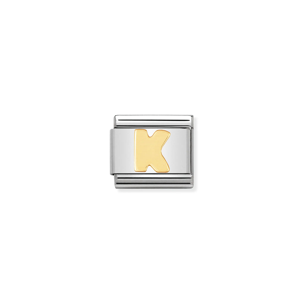 NOMINATION COMPOSABLE CLASSIC LINK 030101/11 LETTER K IN 18K GOLD