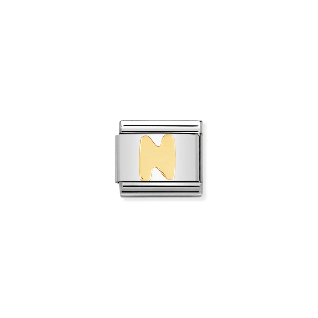 NOMINATION COMPOSABLE CLASSIC LINK 030101/14 LETTER N IN 18K GOLD