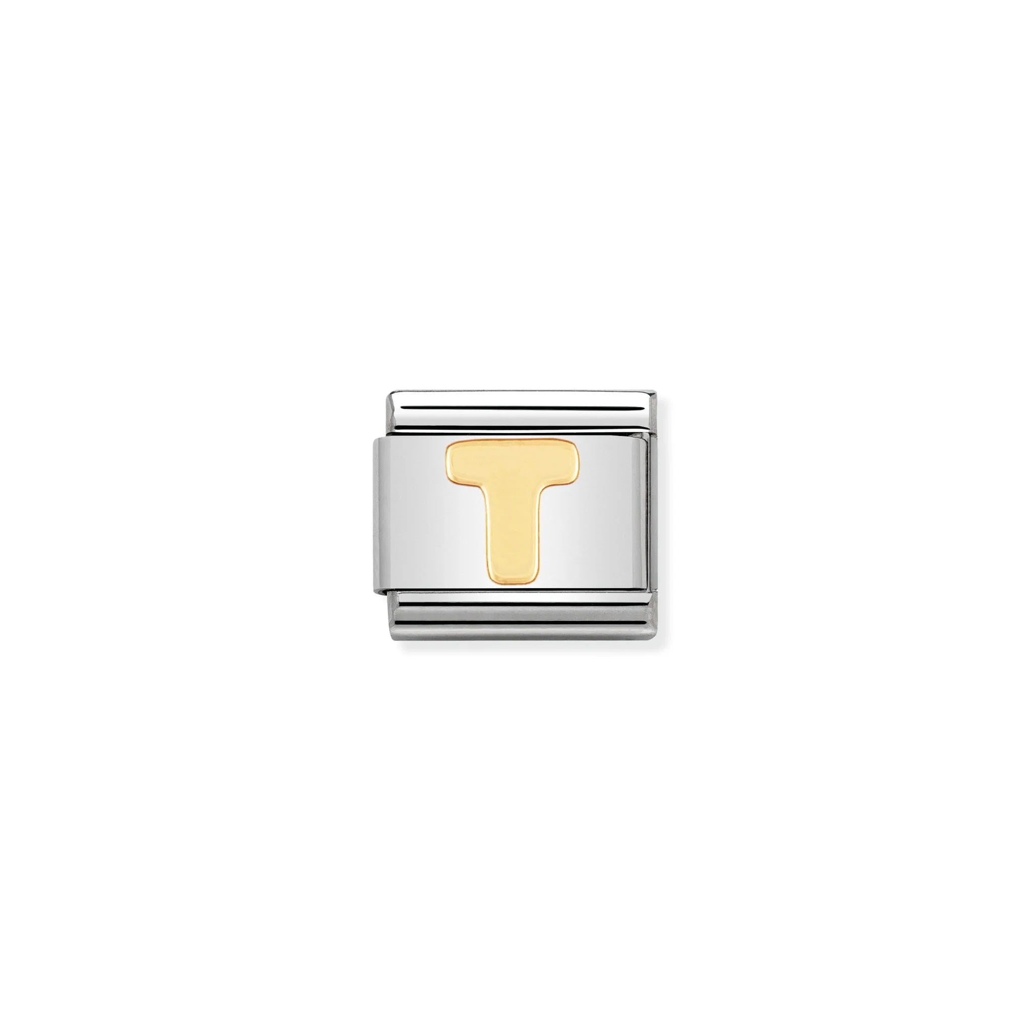 NOMINATION COMPOSABLE CLASSIC LINK 030101/20 LETTER T IN 18K GOLD