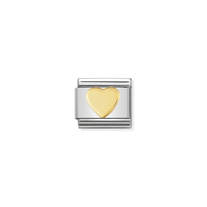 NOMINATION COMPOSABLE CLASSIC LINK 030116/02 HEART IN 18K GOLD