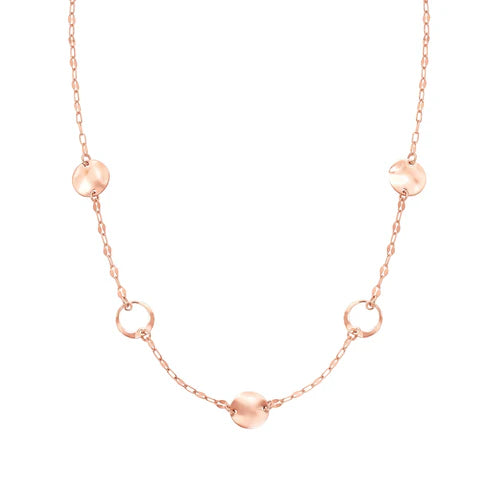 PRIMAVERA S/S RG PLATED NECKLACE