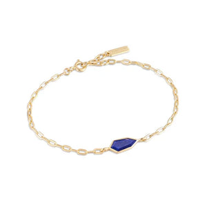 ANIA HAIE LAPIS EMBLEM CHAIN BRACELET