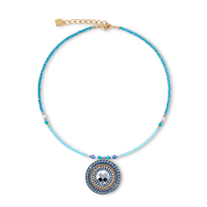 COEUR DE LION AMULET OCEAN VIBES TURQUOISE GOLD NECKLACE