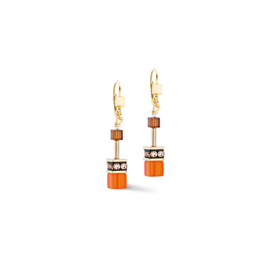 COEUR DE LION GEO CUBE SUNSET GOLD EARRINGS