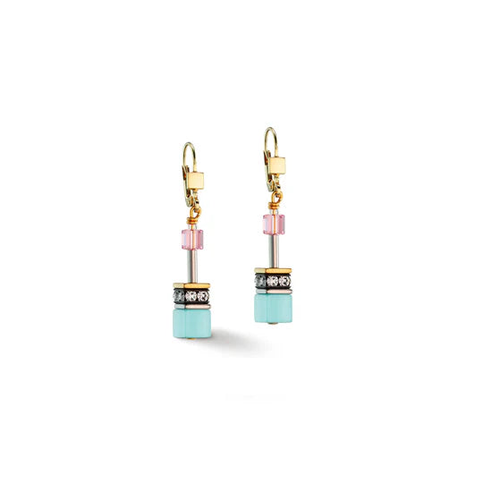 COEUR DE LION GEO CUBE PASTEL RAINBOW EARRINGS