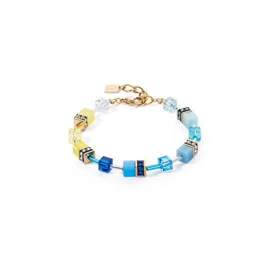 COEUR DE LION GEOCUBE TURQUOISE-YELLOW BRACELET 2838/30_0601