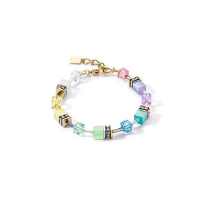 CCOEUR DE LION GEO CUBE PASTEL RAINBOW BRACELET