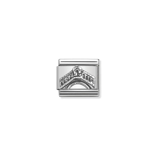 NOMINATION COMPOSABLE CLASSIC LINK 330105/11 RIALTO BRIDGE RELIEF IN 925 SILVER