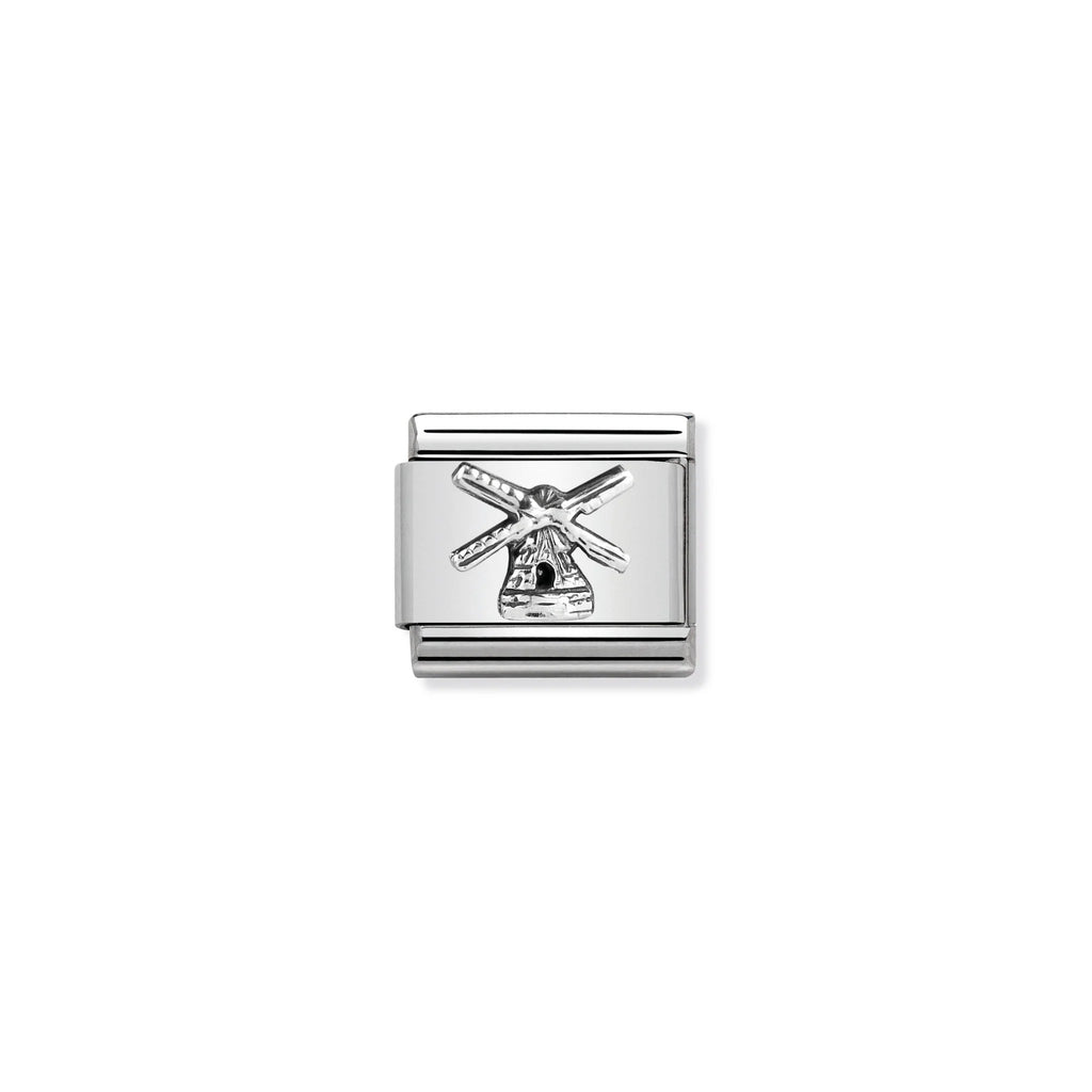 NOMINATION COMPOSABLE CLASSIC LINK 330105/21 WINDMILL RELIEF IN 925 SILVER