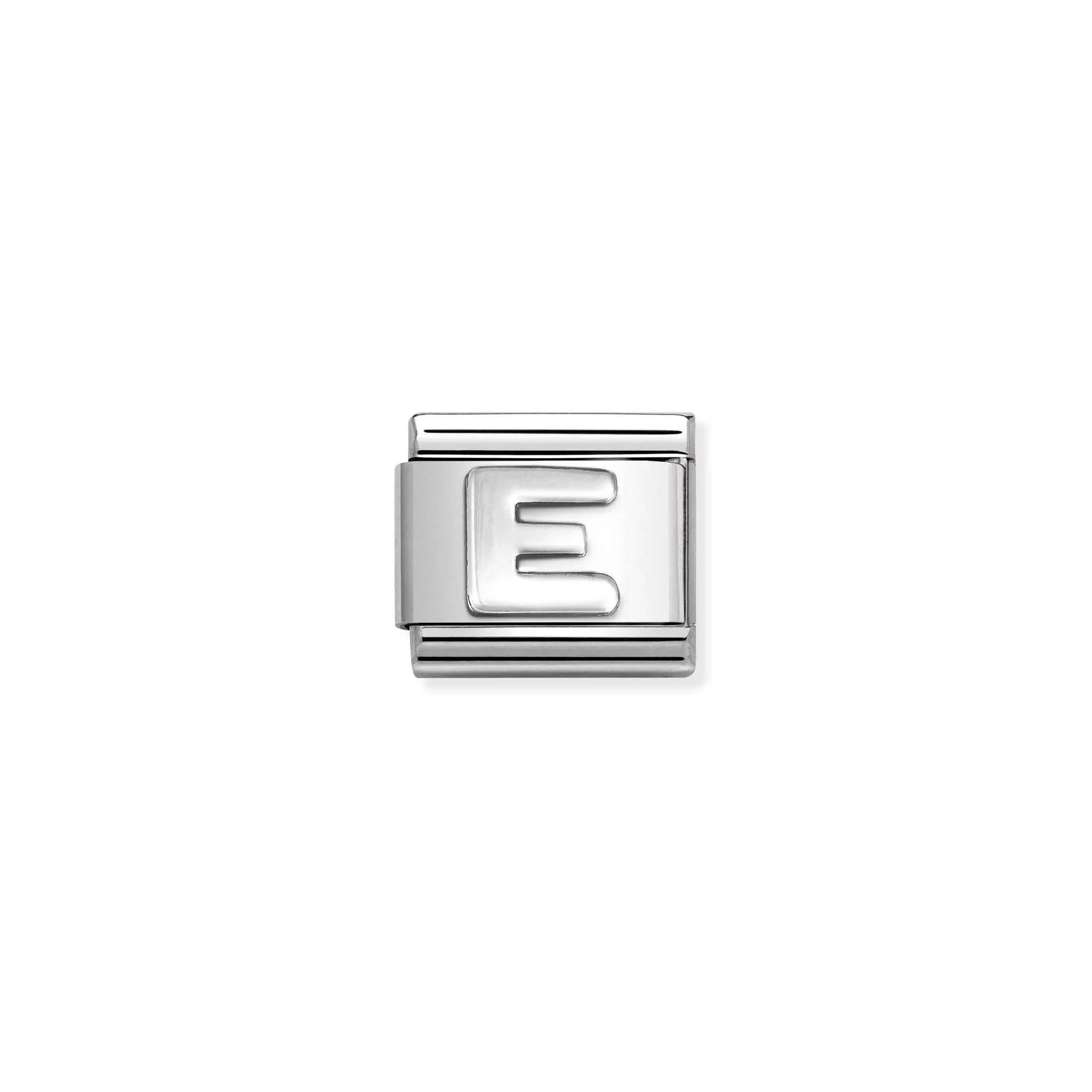 NOMINATION COMPOSABLE CLASSIC LINK 330113/05 LETTER E IN 925 SILVER