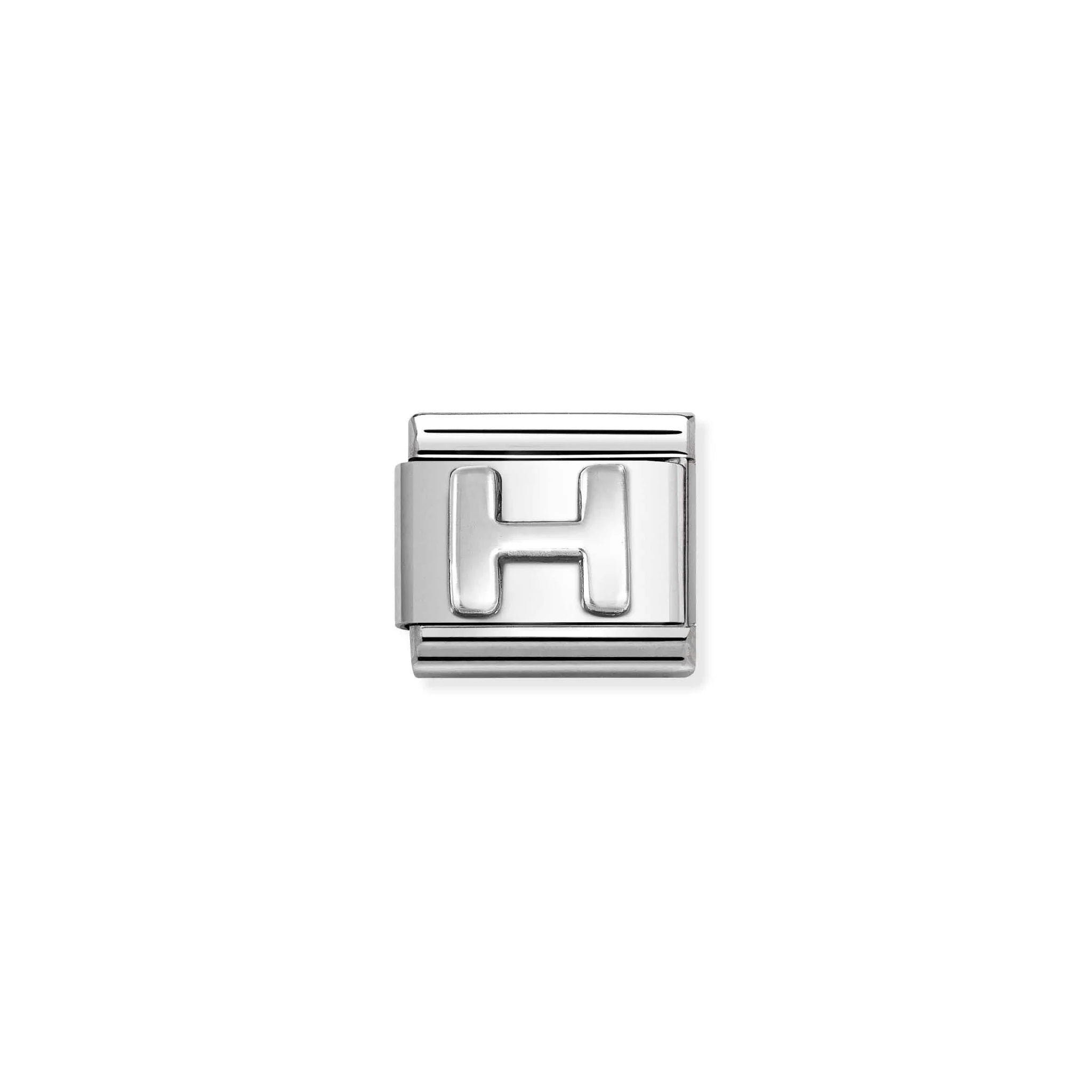 NOMINATION COMPOSABLE CLASSIC LINK 330113/08 LETTER H IN 925 SILVER