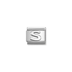 NOMINATION COMPOSABLE CLASSIC LINK 330113/19 LETTER S IN 925 SILVER