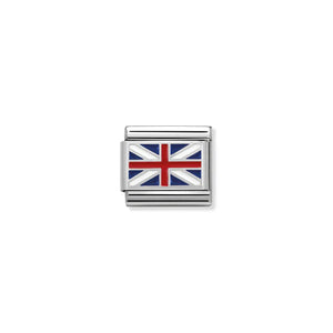 NOMINATION COMPOSABLE CLASSIC LINK 330207/04 GREAT BRITAIN IN ENAMEL & 925 SILVER