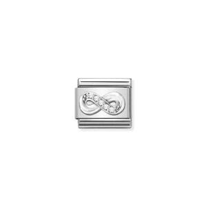 NOMINATION COMPOSABLE CLASSIC LINK 330304/41 INFINITY IN SILVER WITH CZ