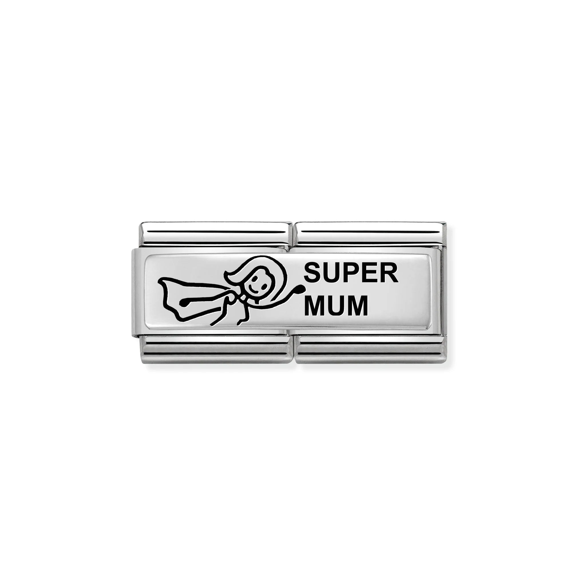 NOMINATION COMPOSABLE CLASSIC DOUBLE LINK 330710/38 SUPER MUM IN 925 SILVER