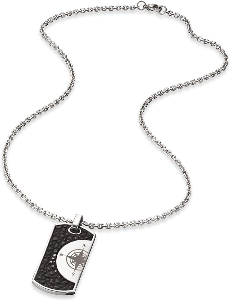 SAVE BRAVE HAVANA COMPASS DOGTAG NECKLACE