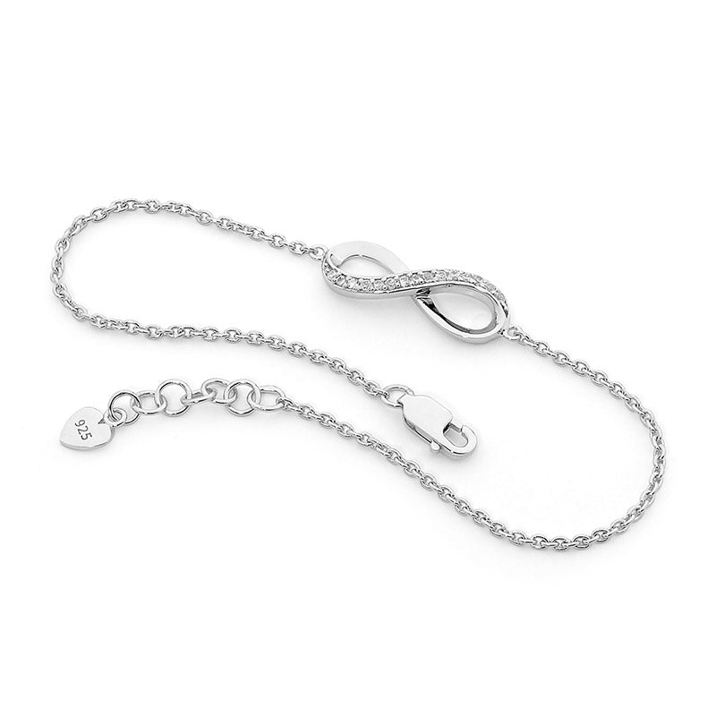 ELLANI COLLECTIONS SS CZ INFINITY BRACELET