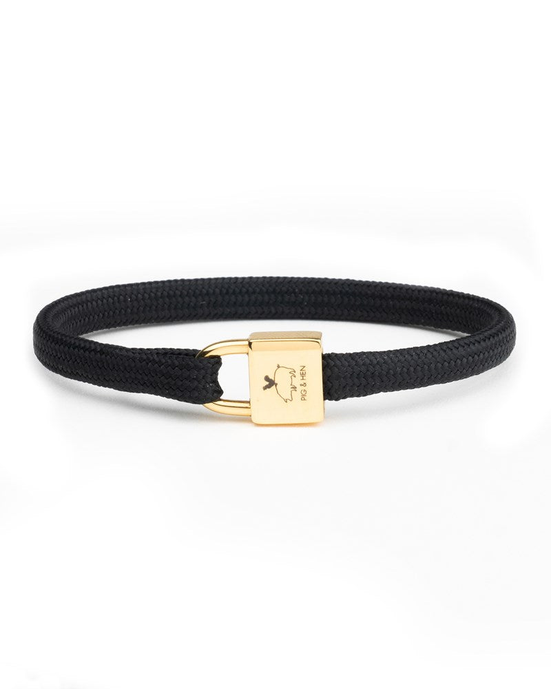 PIG & HEN LADIES BILLY BLACK/GOLD BRACELET