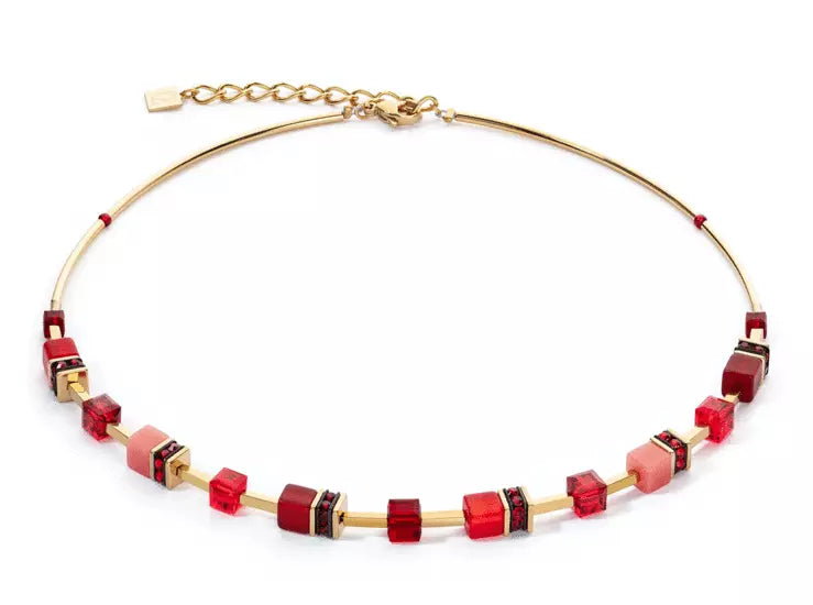 COEUR DE LION GEOCUBE NECKLACE ICONIC NECKLACE RED 2800/10-0300