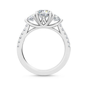 14K WG LAB GROWN DIAMOND TRILOGY SHOLDER RING