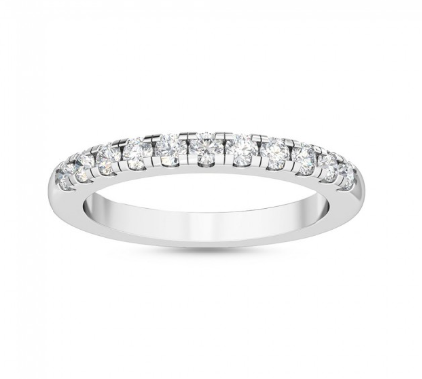 14K WG LAB GROWN DIAMOND BAND RING