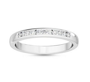 14K WG LAB GROWN DIAMOND CHANNEL SET RING