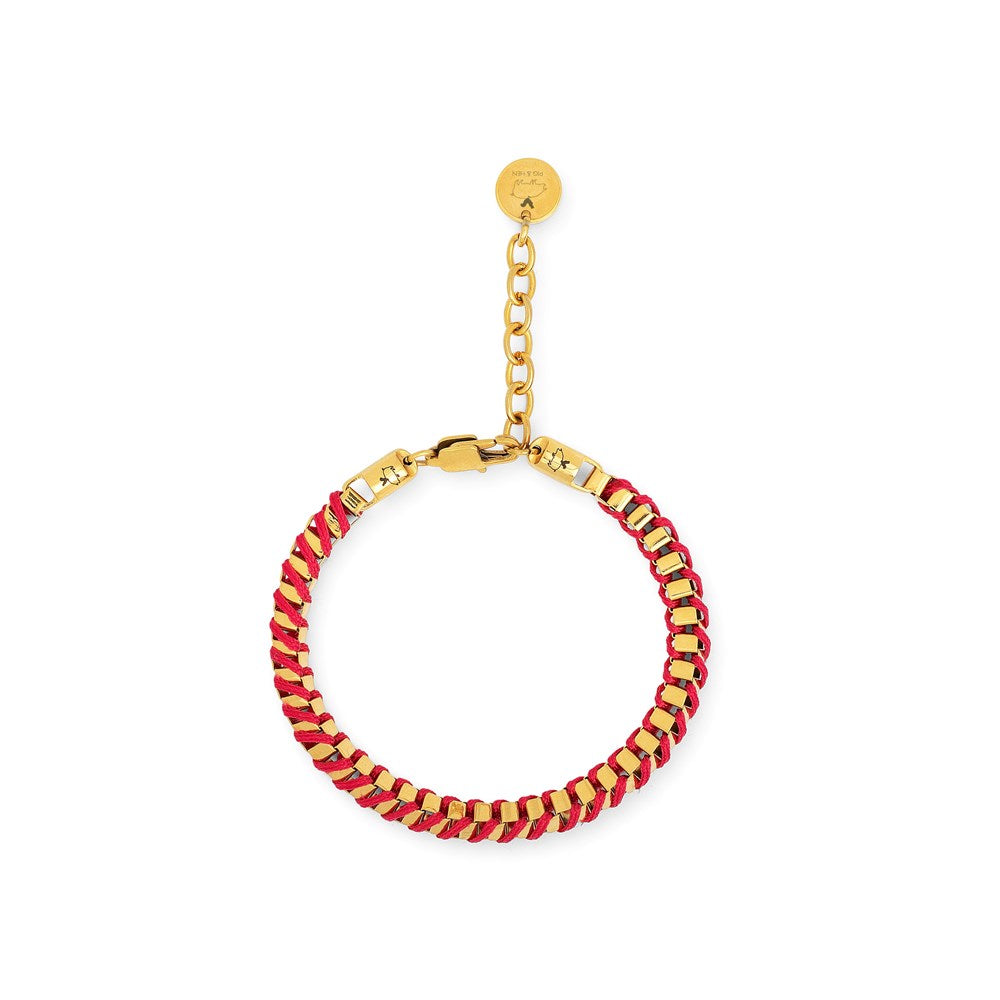 PIG & HEN LADIES CLEO LIPSTICK/GOLD BRACELET