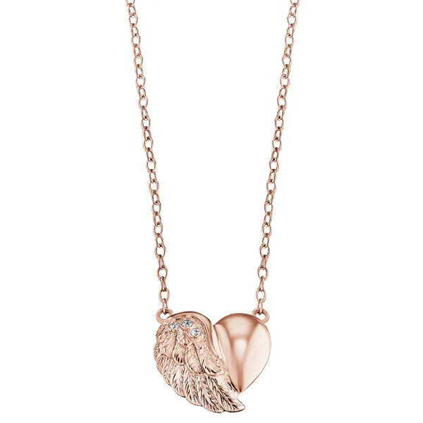 ENGELSRUFER ROSE GOLD PLATED LITTLE HEARTWING NECKLACE