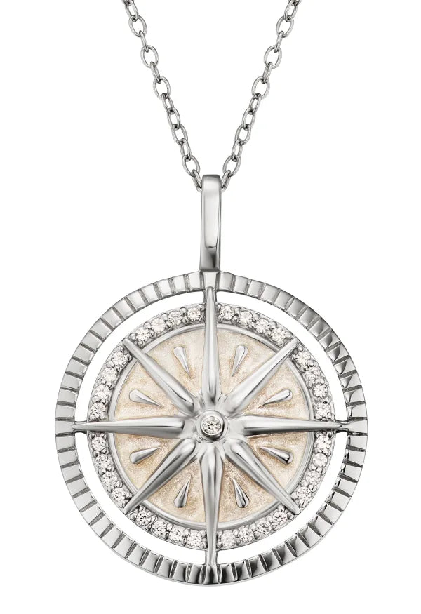 ENGELSRUFER SILVER WIND ROSE NECKLACE