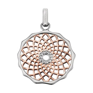 ENGELSRUFER SILVER & ROSE GOLD PLATED MEDIUM DREAMCATCHER PENDANT