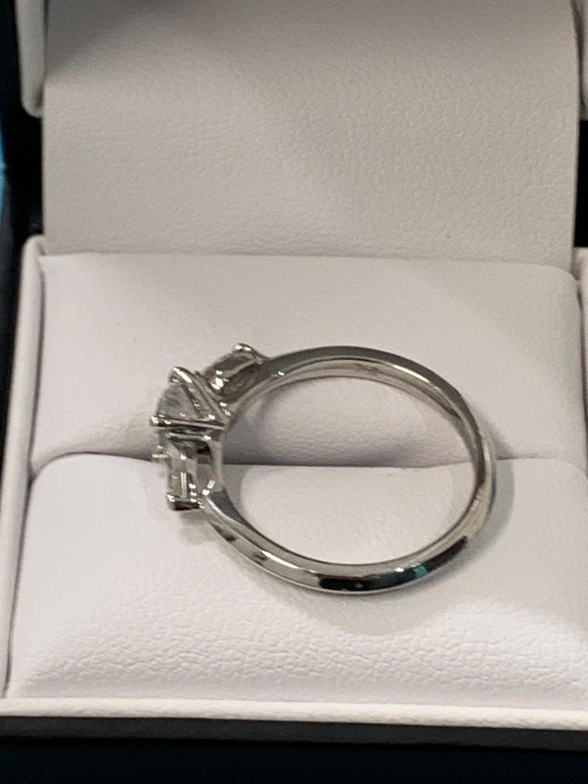 PRE LOVED 18K WG DIA TRILOGY RING TDW= 0.80CT