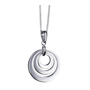 S/S PLAIN TRIPLE DISC ENGRAVEABLE MEMORIAL PENDANT WITH S/S 40+5CM CHAIN