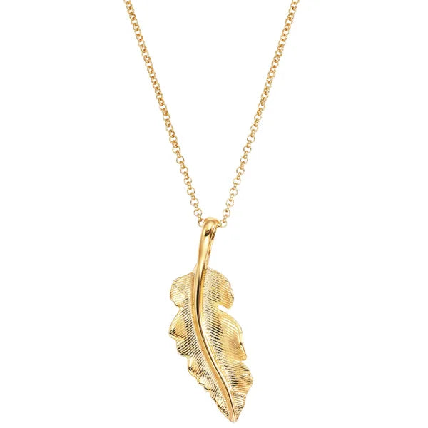 ENGELSRUFER GOLD FEATHER NECKLACE