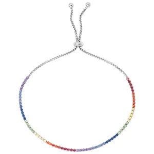 ENGELSRUFER SILVER LITTLE STELLA RAINBOW CZ BRACELET