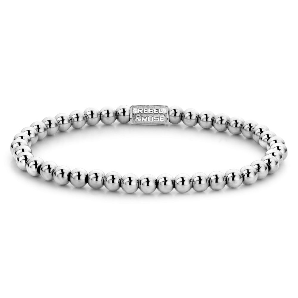 REBEL & ROSE LADIES BRACELET RR-40040-S SILVER SHINE - 4MM