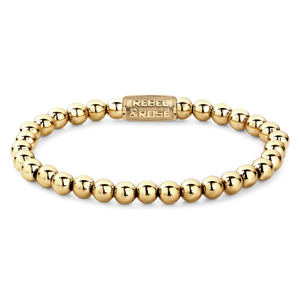 REBEL & ROSE LADIES BRACELET RR60046-G YELLOW GOLD ONLY - 6MM