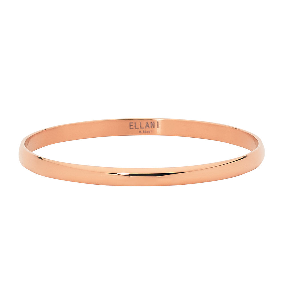 ELLANI COLLECTIONS ROSE IP PLATED STAINLESS STEEL BANGLE