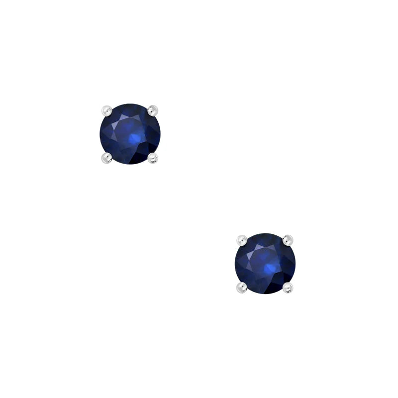 9K WG NATURAL AUSTRALIAN BLUE SAPPHIRE STUD EARRINGS