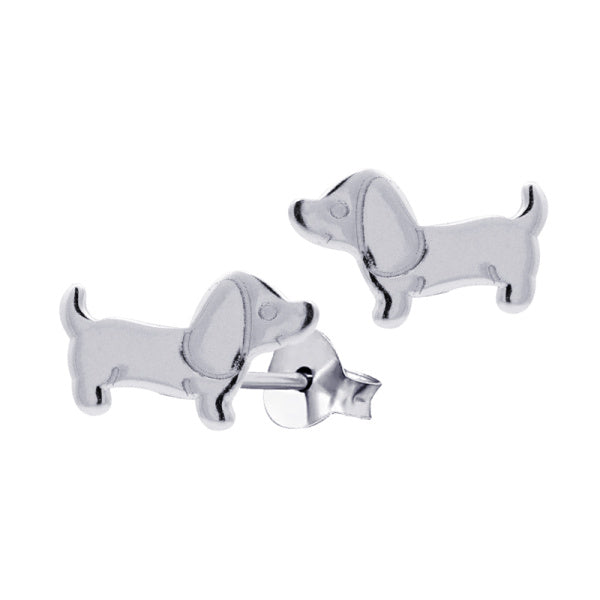 SS 925 KIDS SAUSAGE DOG STUD EARRINGS