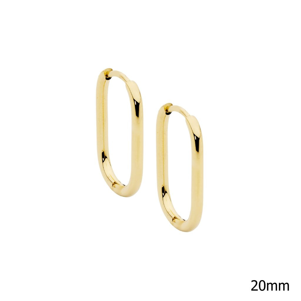 ELLANI COLLECTIONS GOLD IP PLATED STAINLESS STEEL EARRINGS