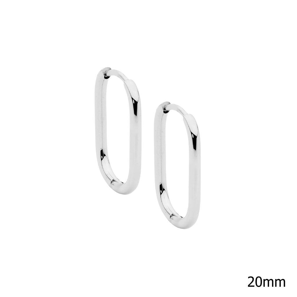 ELLANI COLLECTIONS STAINLESS STEEL HUGGIE EARRINGS