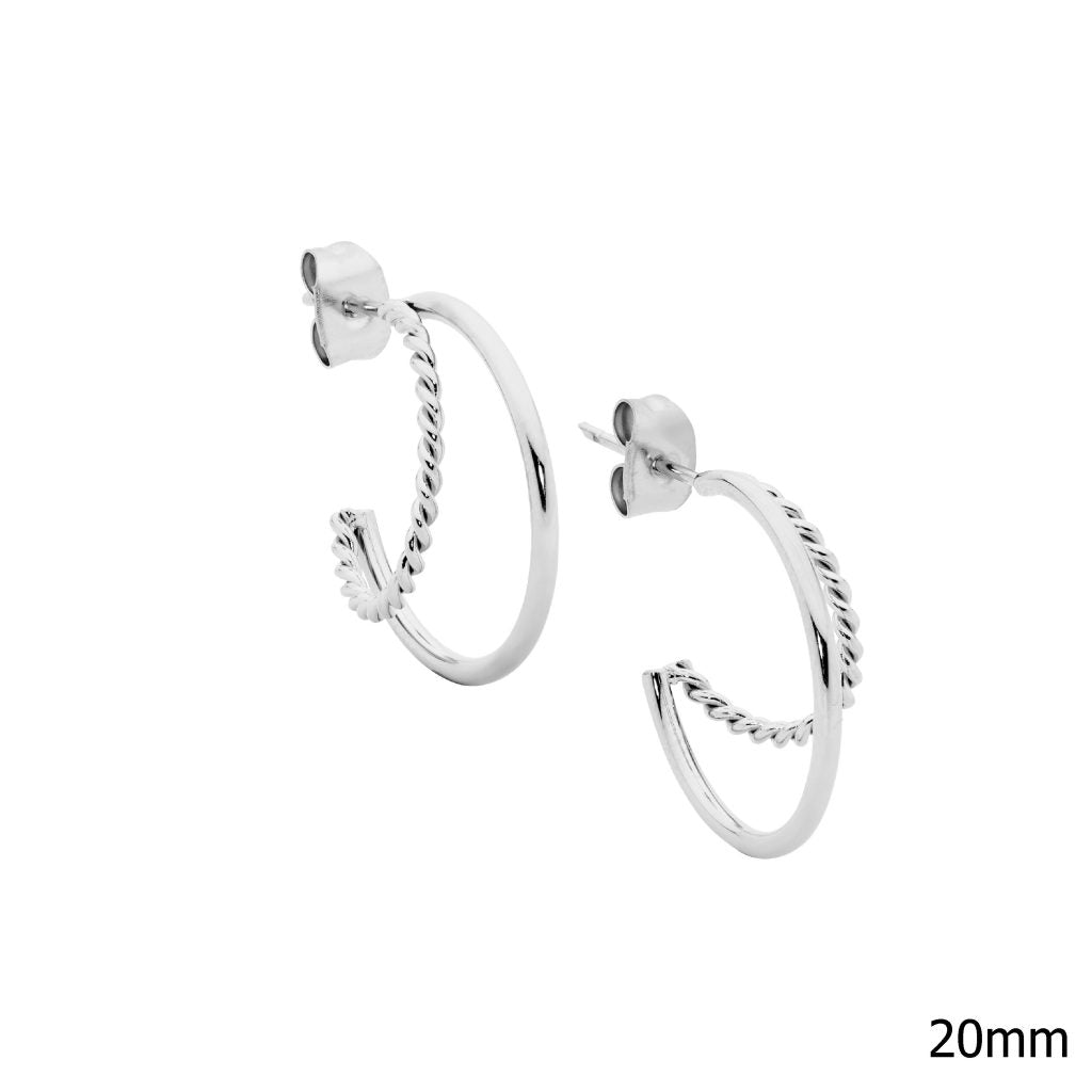 ELLANI COLLECTIONS STAINLESS STEEL EARRINGS