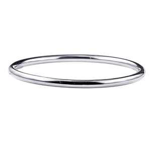 ST/STEEL RH PL SOLID GOLF BANGLE 70MM