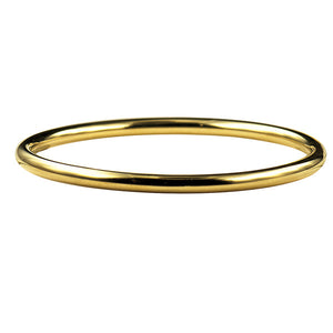 ST/STEEL GOLD IP PLATED SOLID GOLF BANGLE 65MM