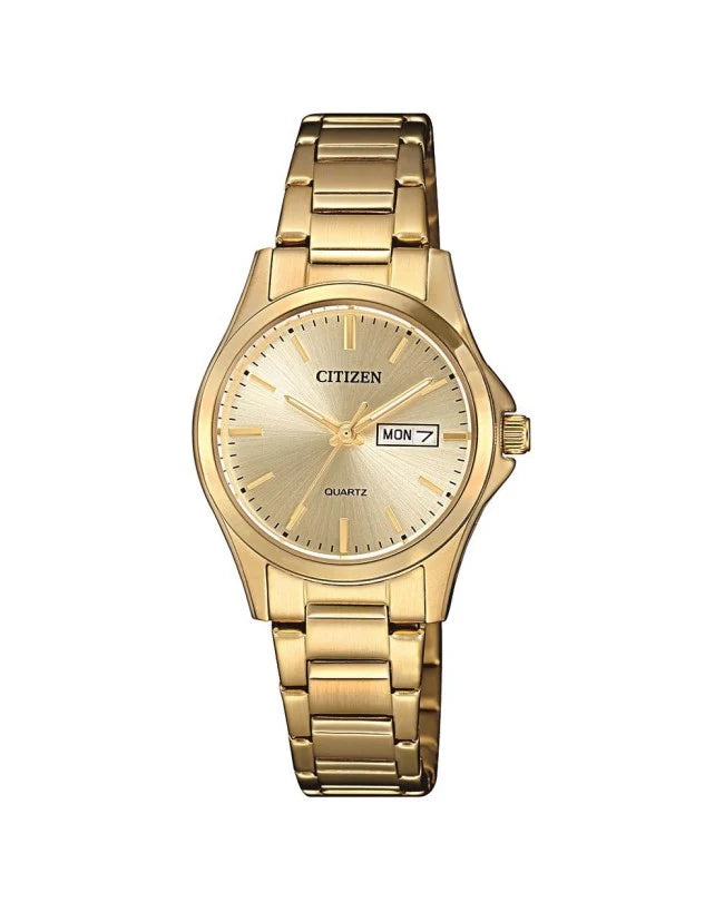 CITIZEN LADIES GOLD ANALOG WATCH EQ0593-85P