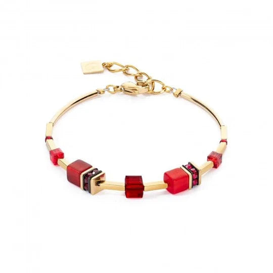 COEUR DE LION BRACELET GEOCUBE ICONIC LITE RED 2800/30-0300