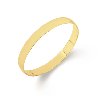 9CT YG SOLID ROUND BANGLE