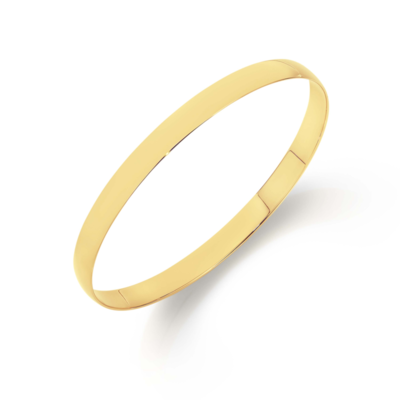 9CT YG SOLID ROUND BANGLE