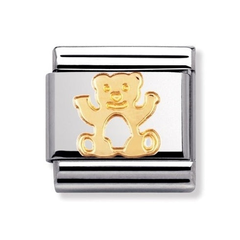 NOMINATION COMPOSABLE CLASSIC ANIMALS LINK 030112/11 BEAR IN 18K GOLD